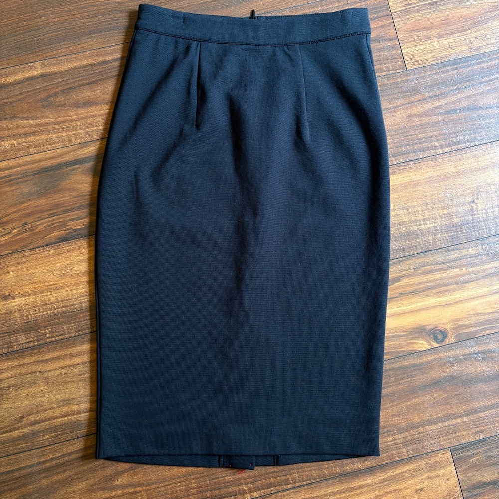 Boden Ponte Pencil Skirt Black 2 NWOT